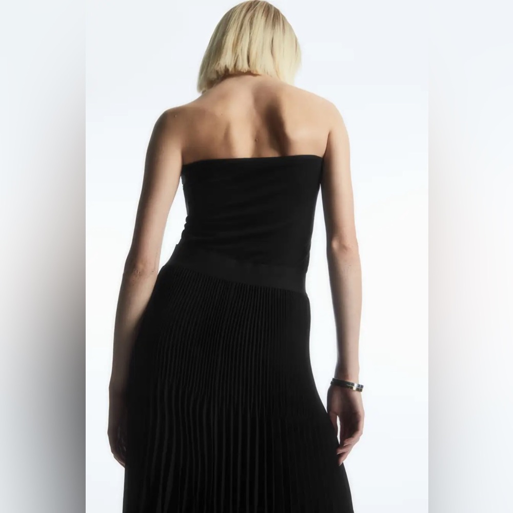 COS Black Pleated Midi Skirt - Picture 9 of 12